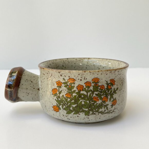 Other - Vintage 70's Takashi Floral Speckled Soup Cup with Handle